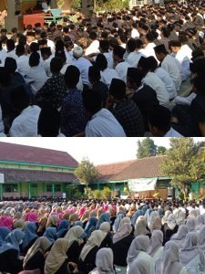 DOA BARENG WARGA SEKOLAH SMPN 1 PLEMAHAN