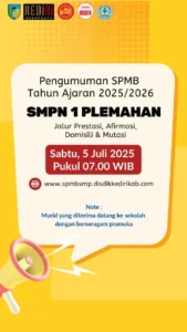 INFORMASI DAFTAR ULANG SMPN 1 PLEMAHAN TAHUN 2025